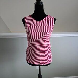 NorthStyle Red & White Stripe Sleeveless Top Size Small